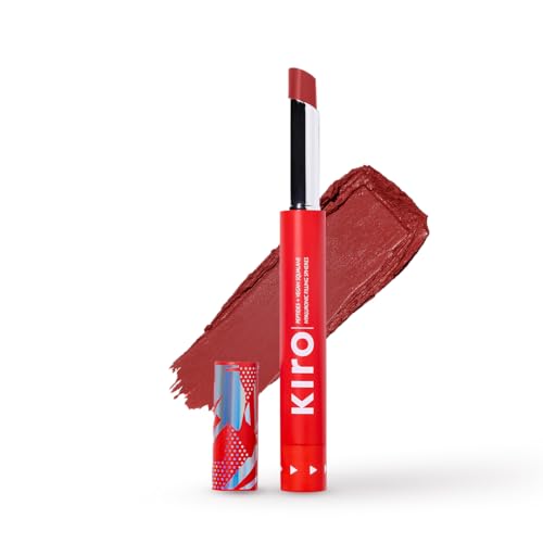 Image of KIRO Slickstick Luxe Matte Lipstick-Firecracker Red,2.4g,High-Pigment Velvet Matte Finish,Hydrating & Long-Lasting,Infused with Peptides & Hyaluronic Spheres,12 Nude,Pink,Brown & Red Shades