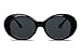 FEISEDY Sunglasses White Oval Clout Goggles for Women Men Retro Round Trendy Rimmed Clueless Costume Frame B2253