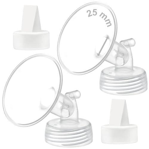 Image of Maymom 25 mm Flange and Duckbill Valve Compatible with Spectra S1 S2 S9 Plus Not Original Spectra Pump Parts Replace S2 Pump Parts Flange Duckbill Valve