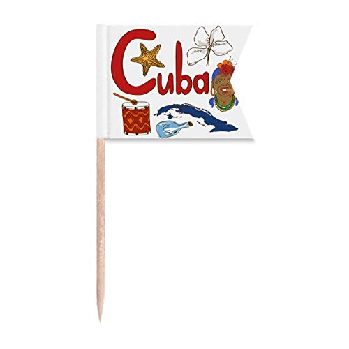 Drapeau Cuba pour buffet de fête et décoration de fromage - 2