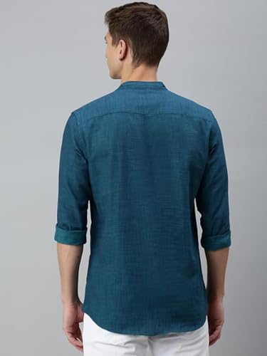 Image of KRYPTIC Men Solid Full Sleeve Regular Shirt Kurta