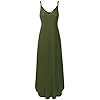 danibe Vestido longo longo com bolsos e caimento solto (PP-2GG), Dbd004_verde-oliva, GG