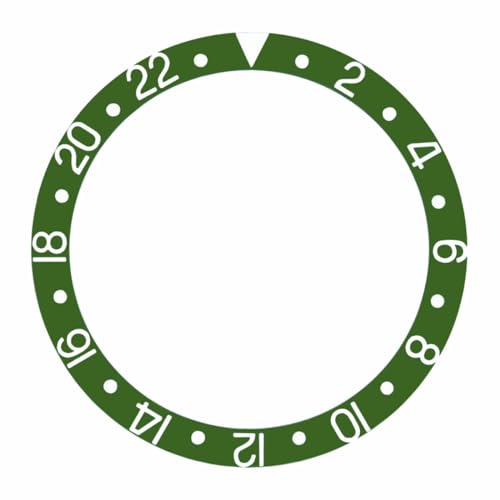 Ewatchparts Bezel Insert Compatible With 40mm Invicta Pro Diver Automatic Watch Green With Silver Font