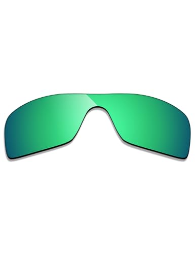 Image of Alphax Emerald Green Mirrored Non-polarized Replacement Lenses for Oakley Turbine Rotor OO9307 Sunglasses
