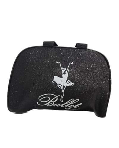 Bolsa/Mala de Mão Infanto-juvenil Bailarina Preta Glitter Meninas Ballet Porta Sapatilhas/Acessórios para dança. Evidence Ballet