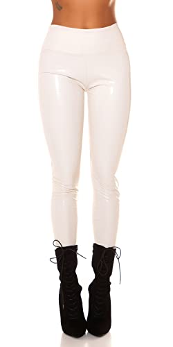 Koucla Legging brillant au look latex, ivoire, S-M Cover
