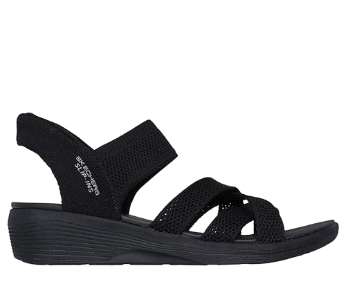 Image of Skechers Women's Arya Cooling Off Hands Free Knit Multi Strap Sling Back Slip-ins