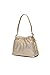 Moschino BS25MO09 JC4138 Women's Handbag Love Hand/Shoulder Strap Faux Leather Quilted Metallic Gold One Size