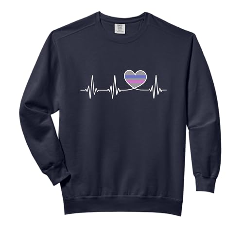 Androgynous Flag Heart for Androgyne Pride Comfort Colors Adult Sweatshirt