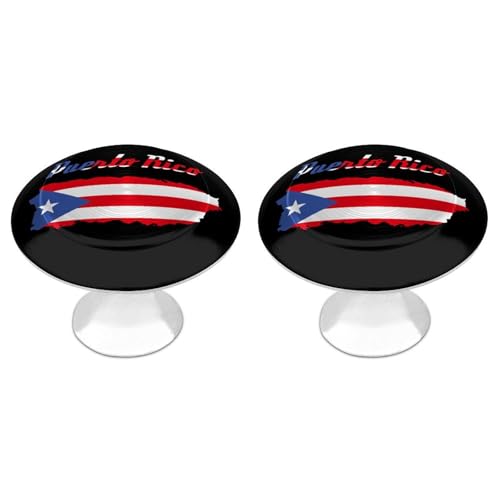 Image of Puerto Flag Map Drawer Pulls Decorative Cabinet Handle Kitchen Knobs Dresser Drawer Hardware 2 Pieces