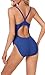 Adoretex Girl's/Women's Solid Pro One-Piece Athletic Sports Racing Swimsuit Swimwear (FN001)-Royal-36