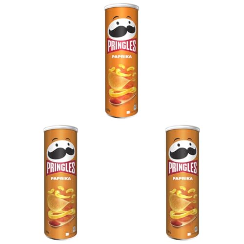 Pringles Paprika 185g (Paquete de 3)