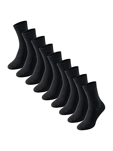 Chaussettes femme noires douces lot de 9 Uncover by Schiesser pour cocooning et bureau
