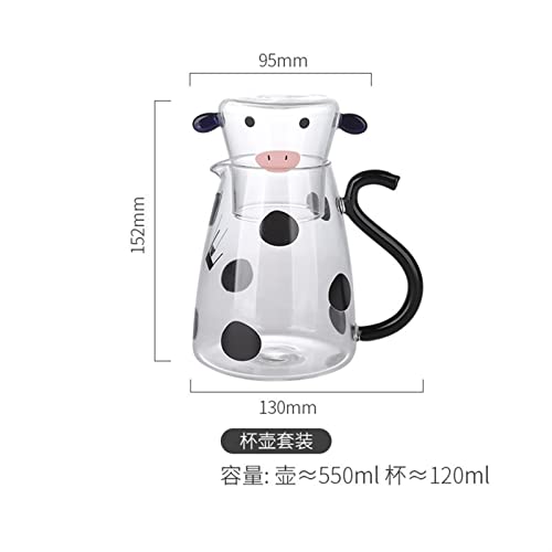 Taza de café reutilizable Vaso de vidrio, gran capacidad for vacas Taza de café con tapa, taza, cacao caliente tazas… - Imagen 3