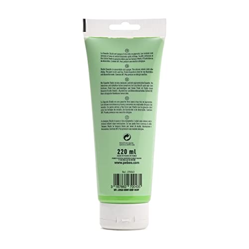 PéBéO – Studio Gouache 220 Ml - Pittura Gouache Professionale, Colore A Guazzo, Tempere Per Gouache Paint Dai Colori Opachi E Pigmentati - Verde Luce – 220 Ml - 2