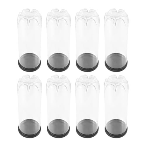Tubo de almacenaje para balones de tenis transparente en PVC con tapa, pack de 8 unidades