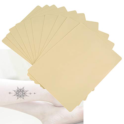 image for WZPB 5Pcs Tattoo Practice Skin Sheets Soft Silicone Blank Tattooing Mi