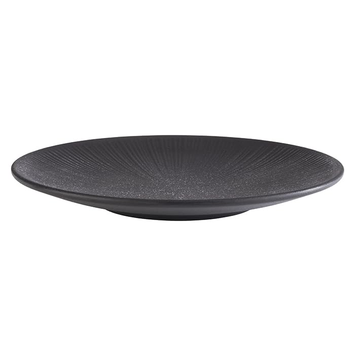 APS 85064 Teller NERO, Ø 26 cm, Höhe 3 cm, Melamin, schwarz