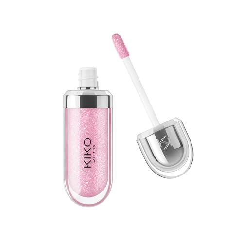Kiko Milano 3D Hydra Lipgloss 05 Pearly Pink, Brillo de Labios Emoliente Efecto 3D