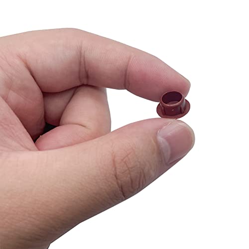 Image of 10mm Brown Round Plastic Flush Type Hole Plugs Furniture Fencing Post Pipe Insert End Caps,for Kitchen Cabinet Furniture Hole(100 Pcs)