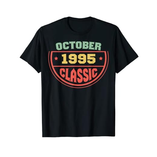 Octubre 1995 Regalo clásico para personas nacidas en octubre 1995 Camiseta