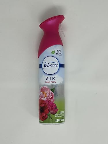 Febreze Air Mist Odor-Fighting Air Freshner, Sweet Peony 8.8 fl oz. (Pack of 1), Pink