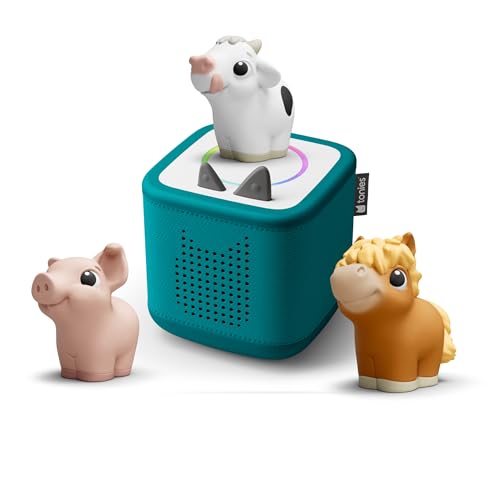 tonies Toniebox 2 Bundle Incl. My First Bauernhof Set, Meeresgrün, Audioplayer für Hörbücher, Lieder, Einschlafen und Tonieplay für Kinder
