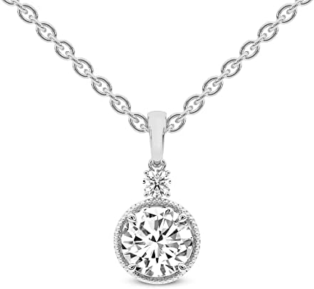 FRIENDLY DIAMONDS 0.75 Carat - 6 Carat IGI Certified Lab Grown Diamond | Joan Fashion Lab Diamond Pendant Necklace In 14K Or 18K White, Yellow Or Rose Gold | FG-VS1-VS2 Quality