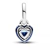 PANDORA ME 793042C02 mini ciondolo a forma di cuore blu #1