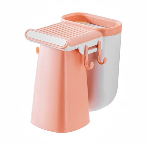 Sharemee Toothbrush Holder Wall Mounted with Free Hair Dryer Holder,Extra Adhesive Toothbrush Pink