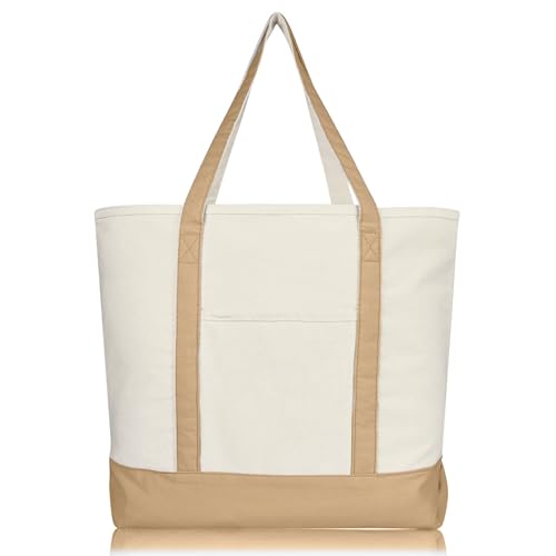 Image of 22 inch Heavy Duty Cotton Canvas Tote Bag (Zippered)