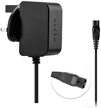 Aukru 15V 0.5A / 500mA Power Supply Travel Wall Charger with 1.5M Cable for Philips Shaver AquaTouch AT-Serie AT750, AT751, AT752, AT753, AT890, AT891, AT893, AT940