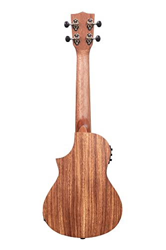 KALA Teak Tri-Top Concert Ukulele with Cutaway and EQ Included Padded Gig Bag - Les Beatles, Paul McCartney, John Lennon, RIngo Starr, George Harrison KALA Teak Tri-Top Concert Ukulele with Cutaway and EQ Included Padded Gig Bag – Image 4