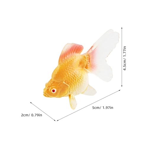 Image of Toyvian Realistic Figurines Set of 2 Simulation Fish Models Aquarium Decoration Miniature Fish Tank Ornaments Lightweight and Durable 1.96X1.77X0.78 Inch