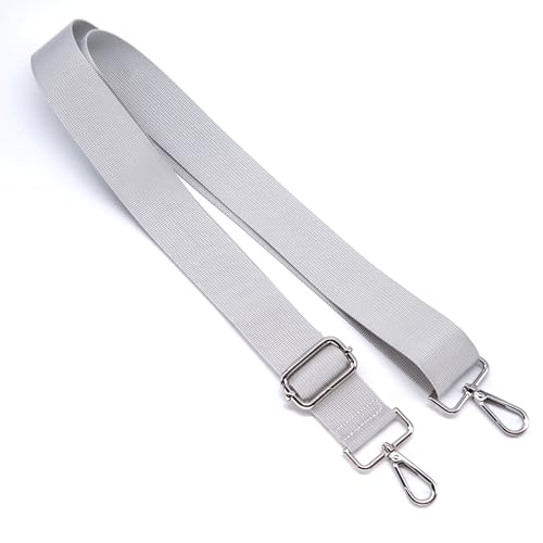 Image of S&loyoe Purse Straps Replacement Crossbody Bag Strap Adjustable Wide Guitar Straps for Handbags 1.5inch (A pure gray silver)