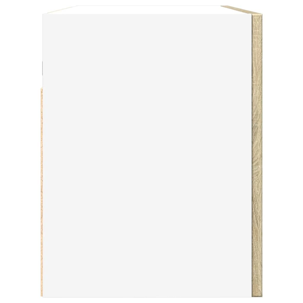 vidaXL Hängeschrank Lyon Sonoma-Eiche 60x31x40 cm Holzwerkstoff, Küche Schrank, Einbauküche, Küchenzeile, Küchenmöbel, Oberschrank, Küchenschrank