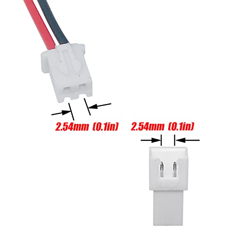 50pcs 25 pares conector macho y hembra 2Pin 2.54mm 200mm miniatura 3