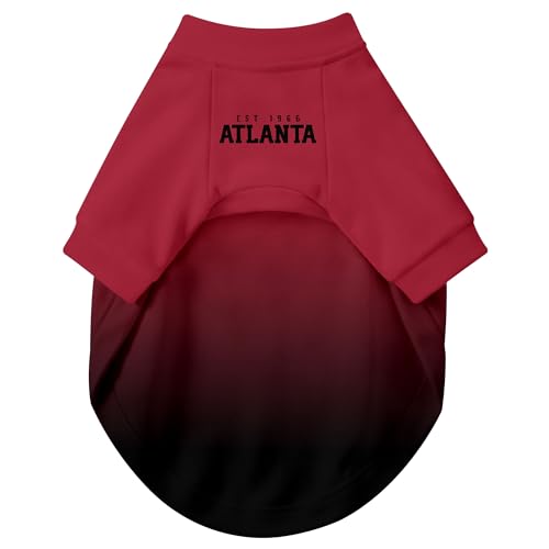Image of Atlanta Dog Clothes Jersey Style Personalized Pet T Shirt with Custom Name Number for Small Medium Large Dogs