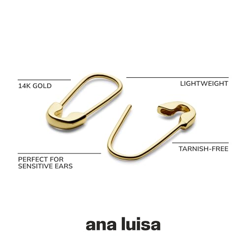 Ana Luisa Hoop Earrings for Women - 14K Gold Plated & Silver Rhodium Plated Assorted Earring Styles - Dainty, Small Gold Hoop Earrings - Hypoallergenic Tarnish-Free Jewelry4