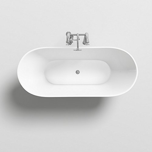 Bagno Italia vasca da bagno 170x80x58h o160x80x58h cm freestanding bianca design moderno centro stanza I