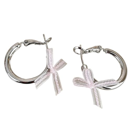Boucles d'oreilles dentelle colorée à bowknot cadeau femme original