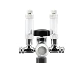 NatureHolic CO2 Regulator | Blasenzähler ohne Magnetventil | Aquarium CO2-Regler & Druckminderer | Passend für gängigen CO2 Flachen | 2 Blasenazähler. ohne Magnetventil | Größe:M