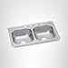 Elkay D233194 Dayton Equal Double Bowl Drop-in Stainless Steel Sink 33 x 19 x 6.5