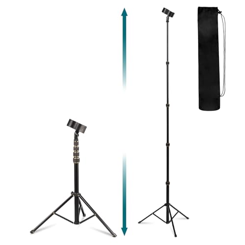 bigjvbfv Hands Free Hair Dryer Stand Holder, 23.6-76.7 Inch Height Adjustable, Hair Dryer Stand Hands Free, 180 Degree Rotating Blow Dryer Floor Stand with Storage Bag, for Women and Pets