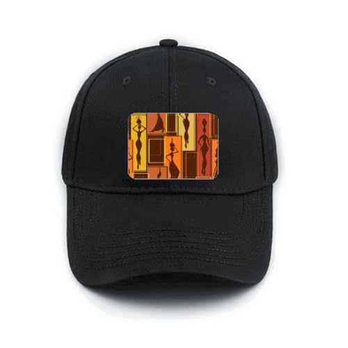 Casquette de baseball classique pour femme noire ajustable pour cheveux attachés ou détachés