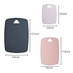 Cutting Boards for Kitchen,Plastic Cutting Board Set of 3, Thick Chopping Boards for Meat, Veggies, Fruits, with Easy Grip Handle,Dishwasher Safe (Pink, 3Pcs) - Image 3