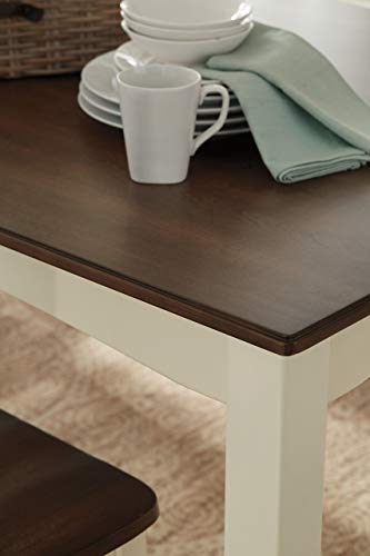 Signature Design by Ashley Woodanville Dining Room Table and Chairs (Set of 7), Cream/Brown