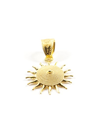 Pendentif soleil corbula or jaune 18 ct