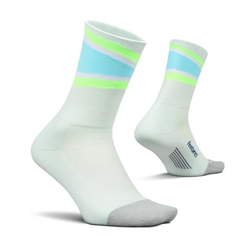 Image of Feetures Elite Ultra Light Cushion Mini Crew Sock - Sport Sock with Targeted Compression