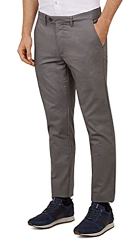 Ted Baker London Men's Stelim Textured Slim Fit Trousers Gray Size 36x32